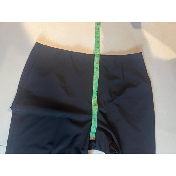 Talbots Wide Leg Dress Pants High Rise Stretch Slash Pocket Cotton Black Size 12 - Picture 4 of 9